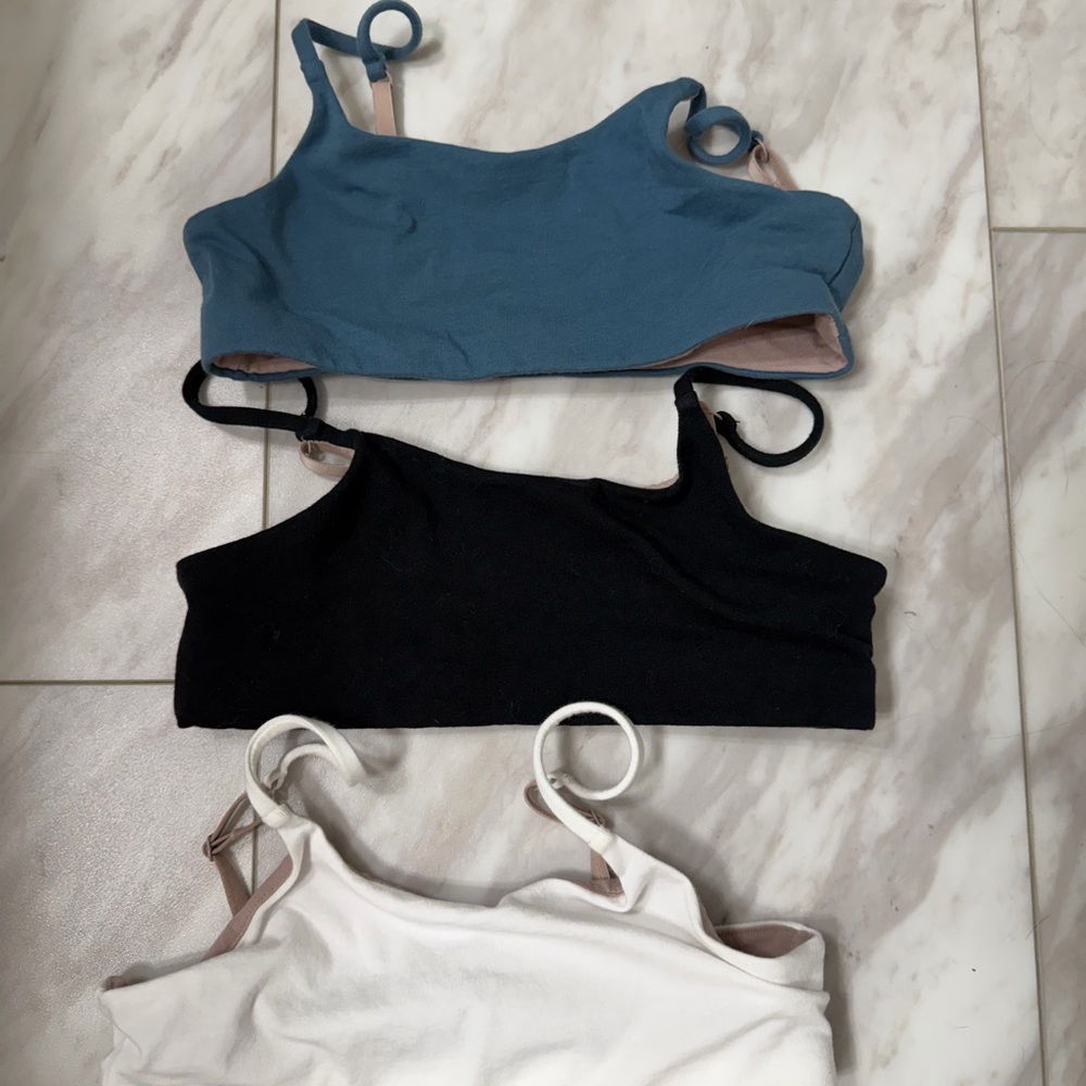 Quince adjustable girls bralletes size 8 organic cotton